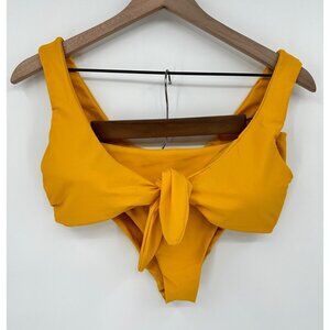2 Piece Bikini Women S/M Yellow Tie Front